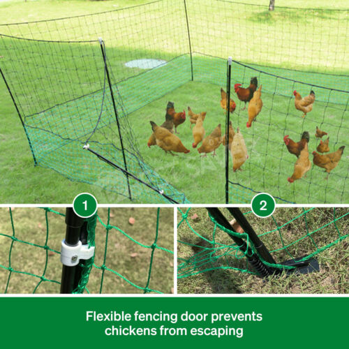 Chicken Fence Coop Poultry Runs Farm Pen Mesh Cage Net Habitat House 1.15x30M - Picture 11 of 12