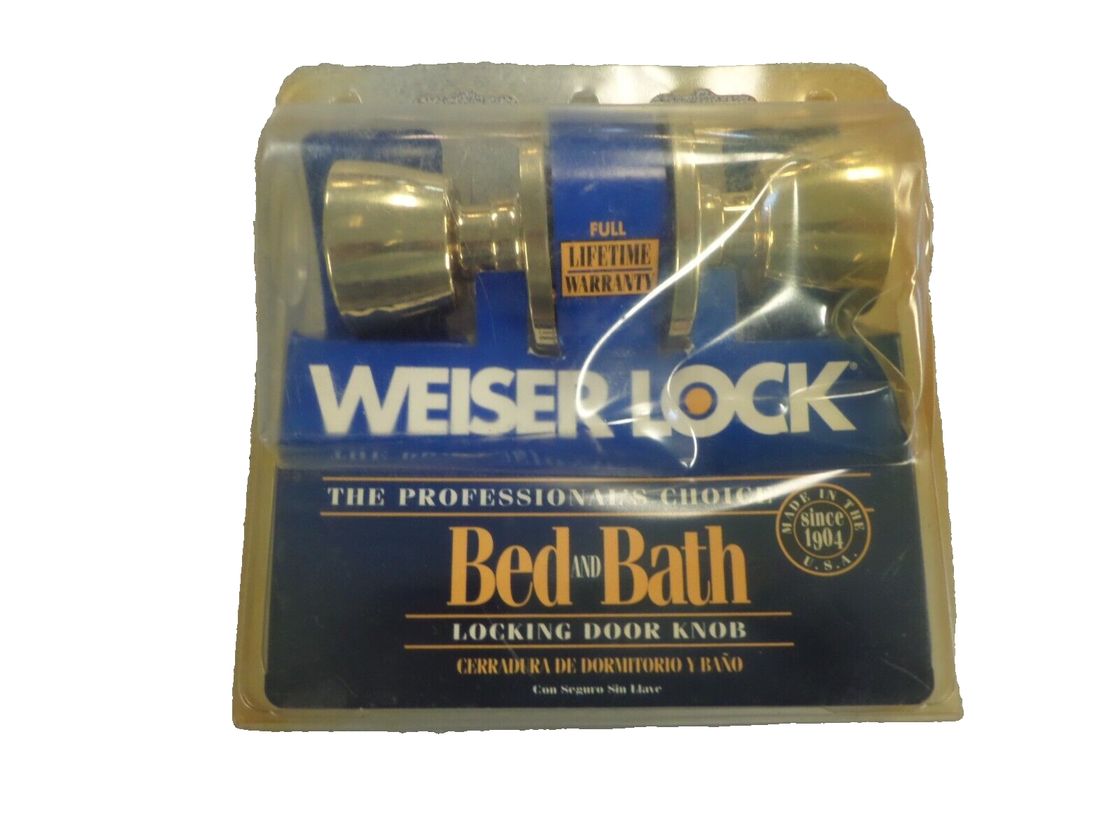 WEISER A300B3 BEVERLY PRIVACY KNOB SET BRIGHT BRASS FINISH