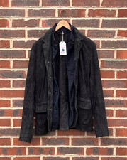 All Saints Mens GRAFT Brushed Suede Blazer Jacket LARGE AllSaints Leather A21