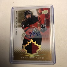 2021 Upper Deck Team Canada Jaime Bourbonnais Premium Auto Patch #183/199