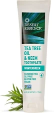 Desert Essence Natural Tea Tree Oil and Neem Toothpaste, Wintergreen