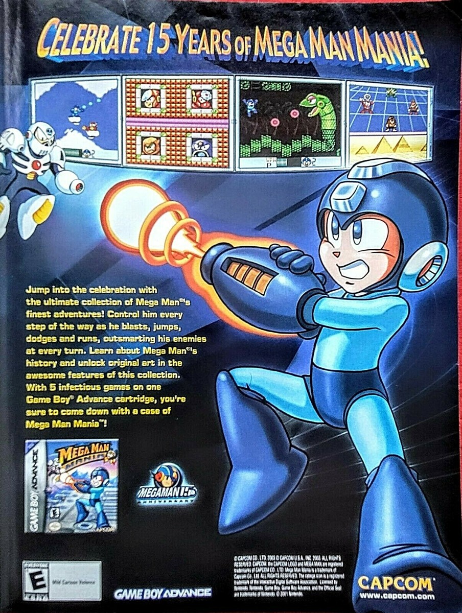 2004 MEGAMAN MANIA Game Boy Advance CAPCOM Video Game = Promo