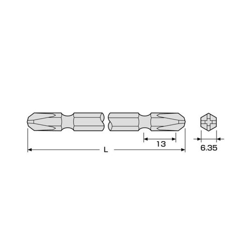 ANEX Hyper Bit Mag Screwdriver Bit Double Head 2 pcs +3 x 65mm AHM-3065 - Picture 2 of 2