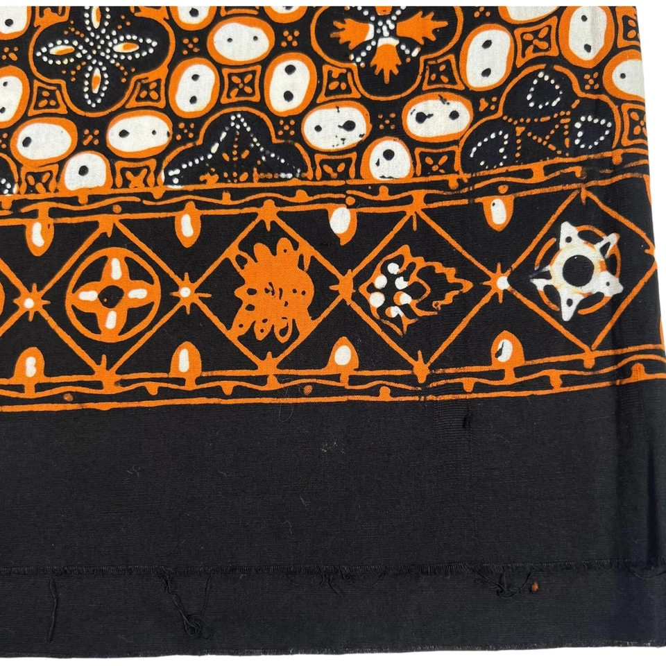 Batik Brown Black Cotton Fabric 2 Yards Long 42" Wide Sarong Skirt Crafts - Image 3 of 4