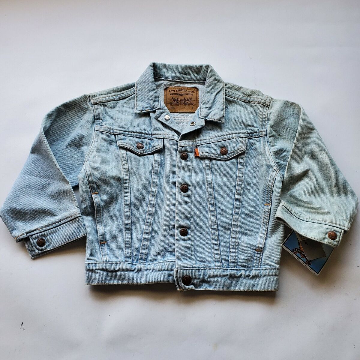 Little Levis Deadstock USA Made Orange Tab Light Wash Kids 6 Little Levis Deadstock USA Made Orange Tab Light Wash Kids 6