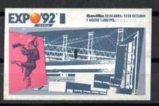 España Expo 92 Sevila Entrada    Spain Ticket Expo 92