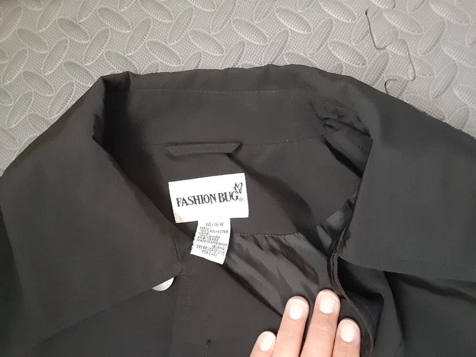 Fashion Bug Size 14/16W Rain Coat Windbreaker Jacket Women’s Ling Sleeve #S111 - Image 2 of 3