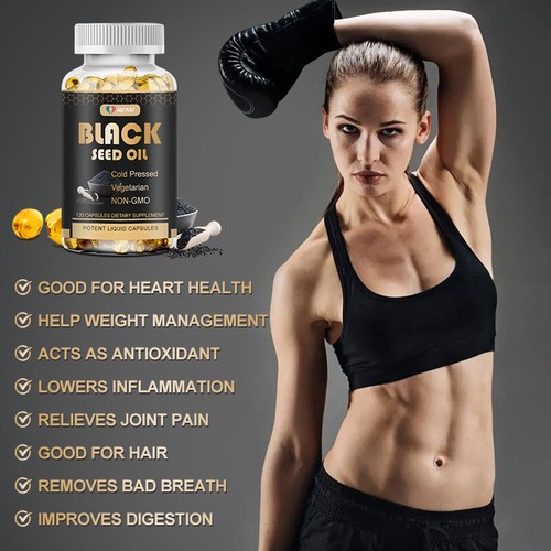 100% Pure Organic Premium Black Seed Oil Capsules 1000mg - Non-gmo & Gluten-Free - Picture 8 of 12