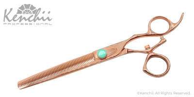 Kenchii Grooming Rosé Swivel Thumb Line of Deluxe Shears - 7.0, 8.0, 25T, 54T