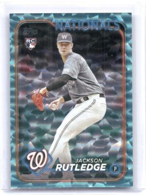 Jackson Rutledge Topps 2024 Topps #503 Jackson Rutledge Aqua Crackle Foil #/399 | eBay