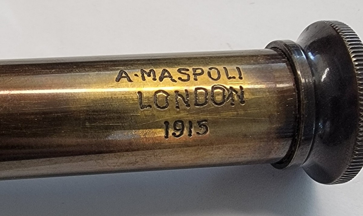 Vintage Telescope To Her Majesty Royal Navy A. Maspoli London 1915