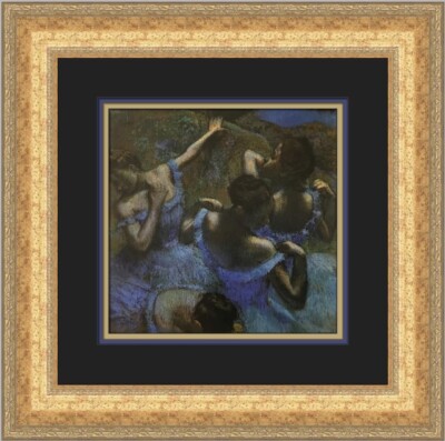 Edgar Degas Dancers in Blue Custom Framed Print