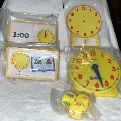 Learning Resources Time Activity Set 41 PCS, Ages 5+ Multi-Color Game NOBOX  NEW
