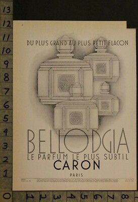 1931 BELLODGIA CARON PERFUME COLOGNE PARIS FRENCH HEALTH BEAUTY FRAGRANCE ADWK44