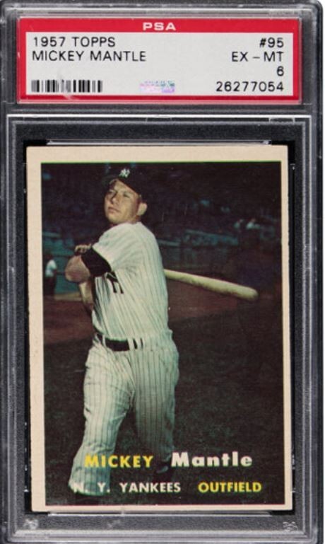 1957 Topps #95 Mickey Mantle PSA 6