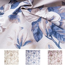 Tessuto Loneta Cotone Fantasia Camelia Stoffa Stampata Arredo Casa H 280 cm