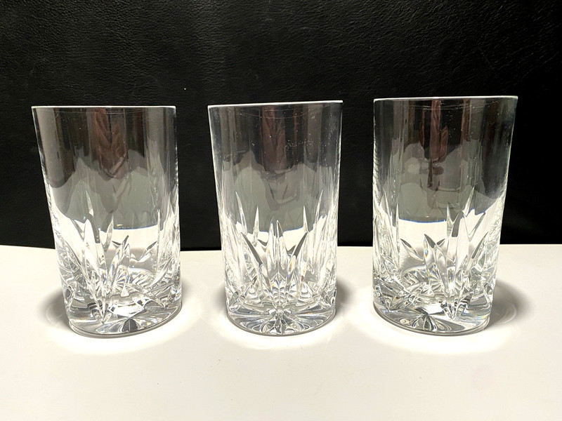 Atlantis Crystal Old Fashioned Highball/Tumblers Old Gothic Glasses  Set of 3