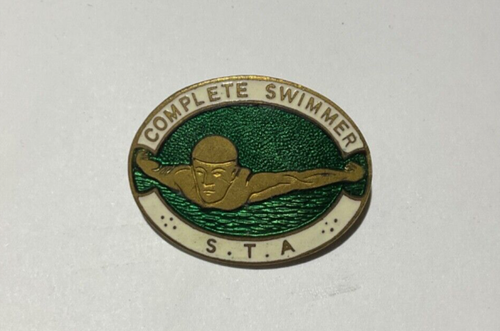Vintage ASA and STA Swimming Pin Badges Swimmer badges X 5 plus SS Uganda badge. - Picture 3 of 7