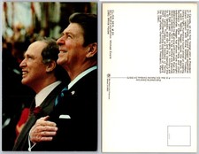 Ronald Reagan And Pierre Trudeau Postcard