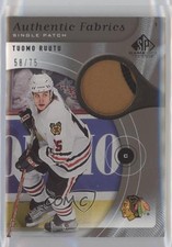2005 SP Game Used Edition Authentic Fabrics 58/75 Tuomo Ruutu #AP-TR Patch t3w