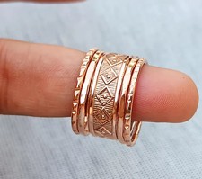 Copper Ring, 5 Set Of Ring Set, Beautiful Designer Ring Set, 5 Days RingAll Size