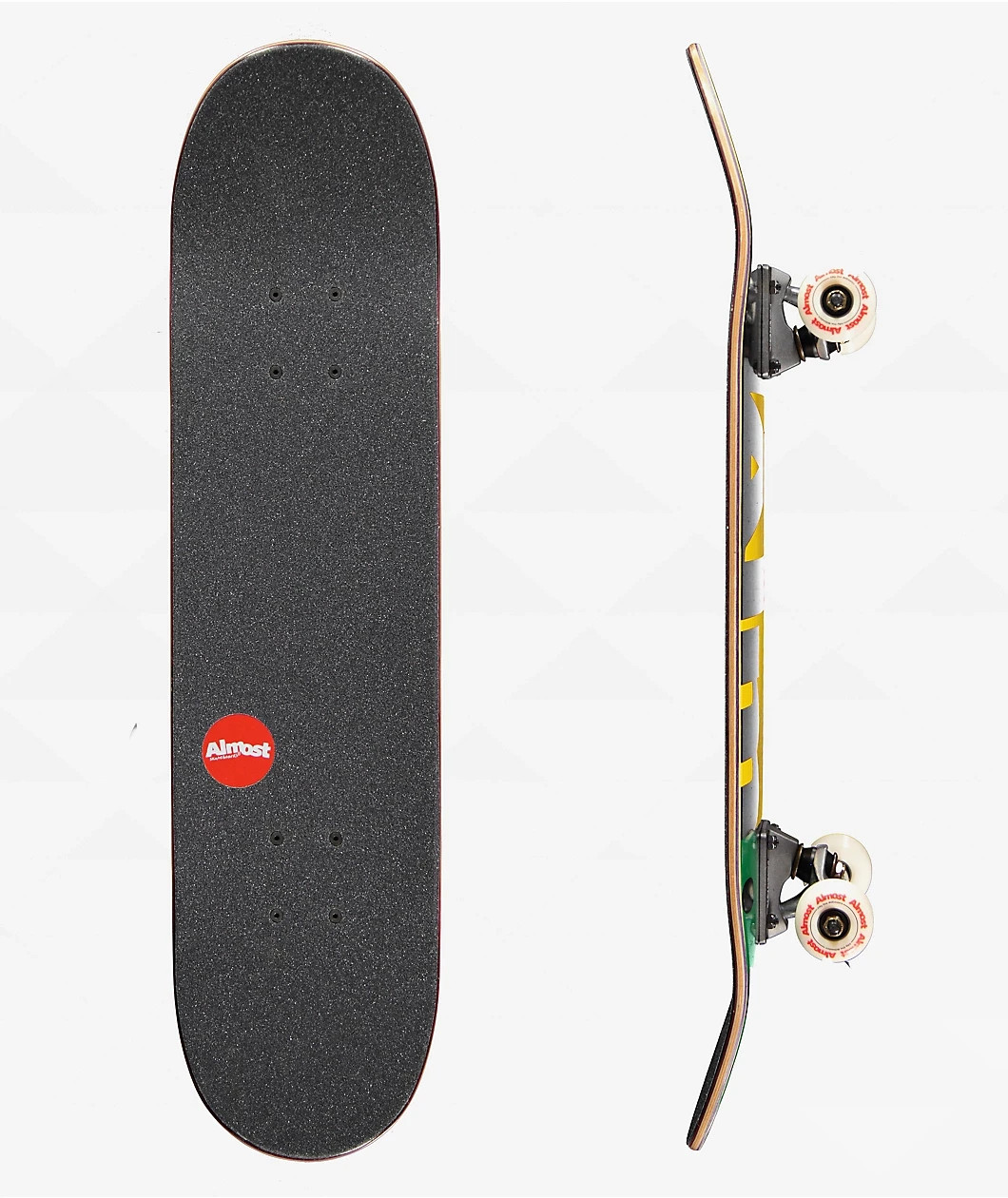 Almost Skateboards Ivy League Black 7.375" Skateboard Complete + Tensor Trucks