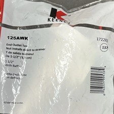 Keeney End Outlet Tee 125AWK 172283 137 Plumbing New