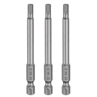 "3Stk H4.0 Sechskant-BohrerschlüSsel 4Mm Flache Spitze 1/4\"Schaft 80Mm Lange"