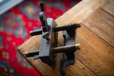 Antique - Wood & Brass Plough Plane - W. Greenslade Bristol - Collectable Tools