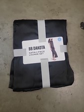 BB Dakota Womens Satin 2 Piece Lounge Set Large