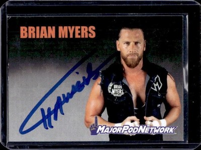 2021 Major Pod Network Brian Myers Autograph Card Auto Curt Hawkins WWE Impact