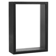 4x6 Wooden Dried Flower Display Photo Frame Double Sided Acrylic, Black