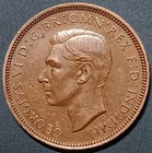 1944 Great Britain Half Penny, Appears Uncirculated Beautiful Details — photo 1