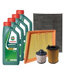 Kit Tagliando Ford Fiesta VII Ecosport 1.5 TDCi Filtri 4 Olio 5W30 Castrol A5