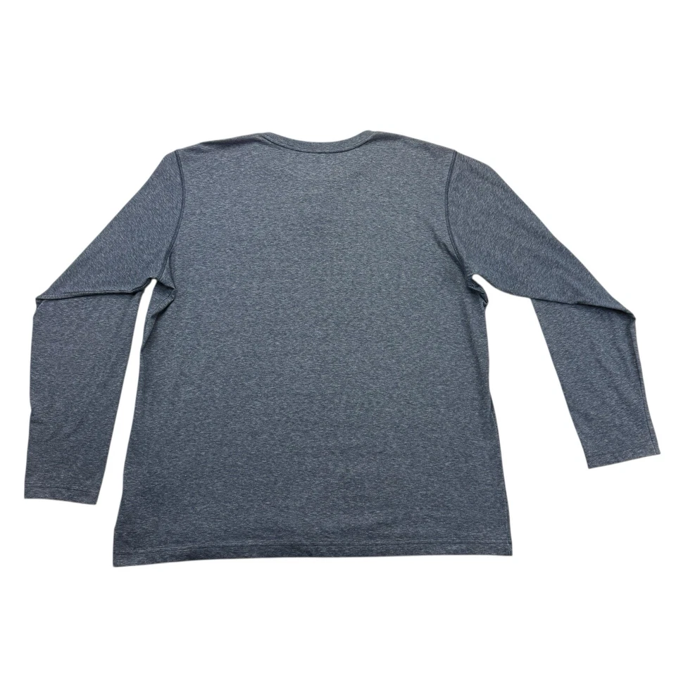 Camisa masculina Columbia XL cinza Henley manga longa OMNI pavio caminhadas ao ar livre - Imagem 2 de 4