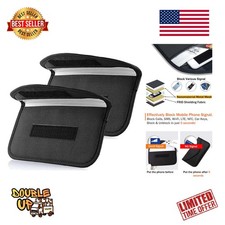 2 Pack Faraday Bags for Car Keys and Cell Phone, Signal Blocking Key Pouch Wa...