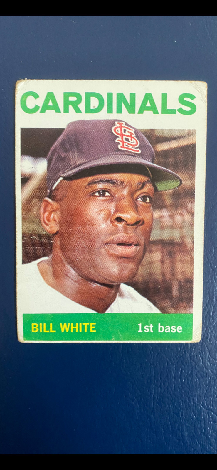 1964 Topps - Bill White #240 Cardinals Low Grade (Crease, Corners) Set Filler