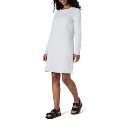 Fleecekleid Damen XS Hellgrau Meliert Rundhalsausschnitt Amazon Essentials