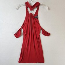 Forever 21 Red Halter Ring Cut-Out Mini Dress Medium