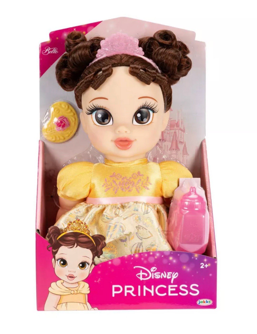 Disney JAKKS Pacific Belle Baby Doll with Bottle & Pacifier 