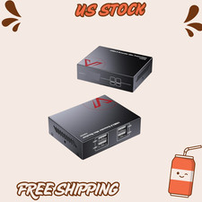 USB 2.0 Ethernet Extender Kit - 480Mbps 4-Port Hub Over CAT5e/6/7 Up to 196ft
