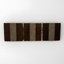 Set of Three Individual Rustic Wooden Wall Decor Panels
