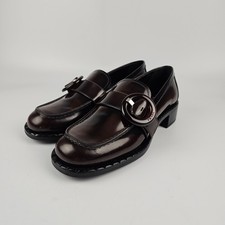 PRADA Brown Leather Loafers New And Authentic