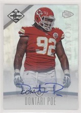 2012 Limited Phenom Monikers Gold 16/25 Dontari Poe #168 Auto 1m1f