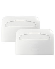Commercial Toilet Seat Cover Dispenser Wall Mount 2-Pack , White Half-Fold T...