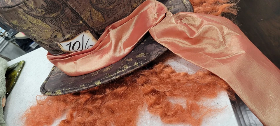 Disney Mad Hatter Top Hat Costume Size Adjuster L  Alice in Wonderland w/scarf - Image 4 of 4