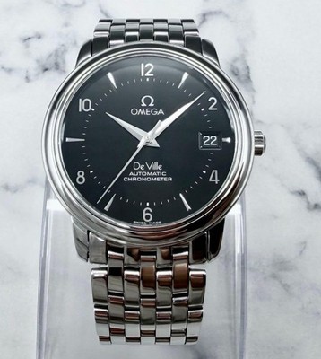 Omega De Ville Chronometer 4512.50 Automatic Watch Black Dial 35mm