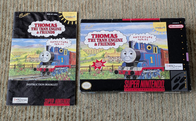 Thomas the Tank & Friends Engine Super Nintendo SNES Box and Manual ONLY NO GAME