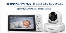 Image of VTech RM5766 HD 5" Smart Video Baby Monitor WiFi Camera Night Vision 1080p