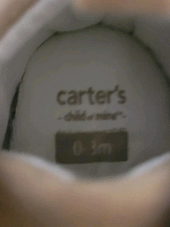 Lote de 2 zapatos de bebé niño Rabeiser and Carter's 0-3 meses nuevos sin etiquetas Foto 3 de 4
